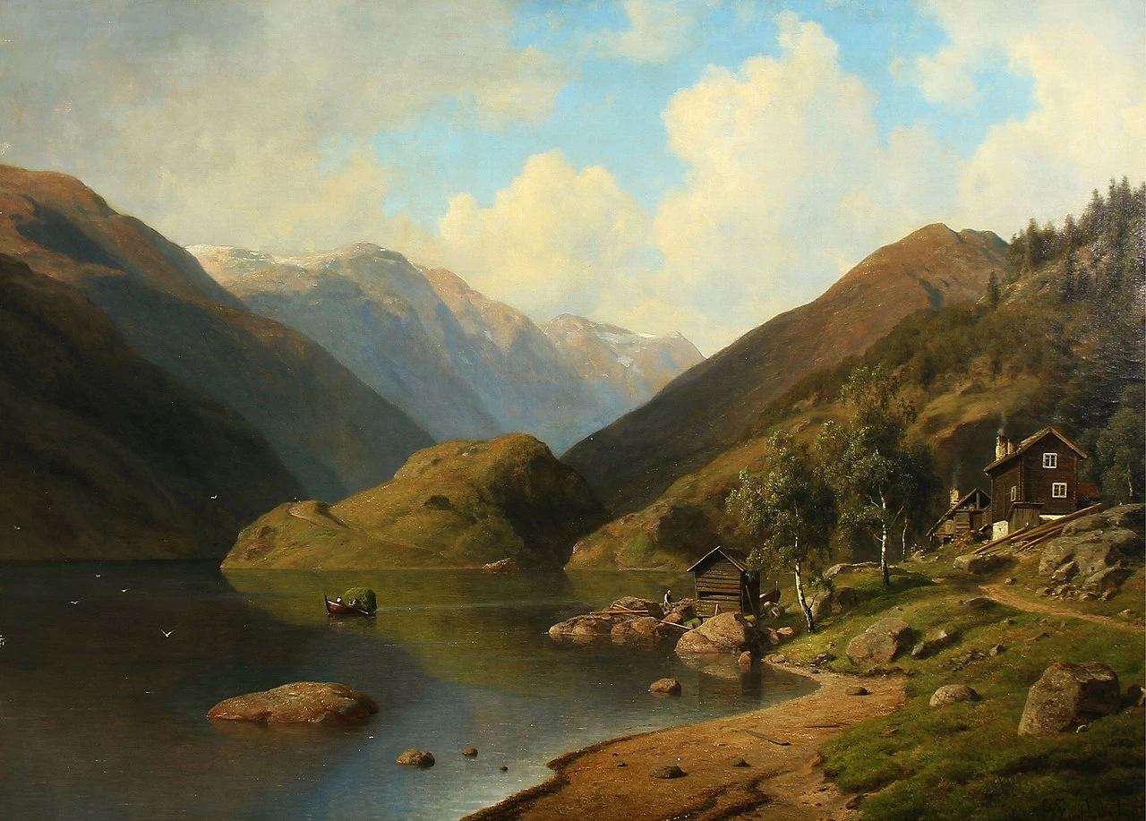 Summerscape dal Sognefjord Norvegia, 1883